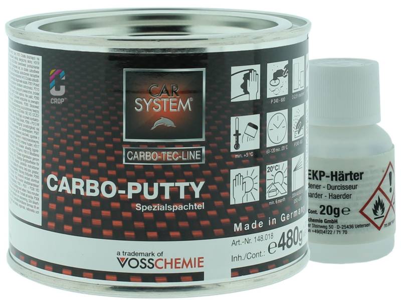 Unbekannt CAR SYSTEM Carbo Putty Spachtel transparent 0,6 kg inkl. Härter 148.018 von Unbekannt