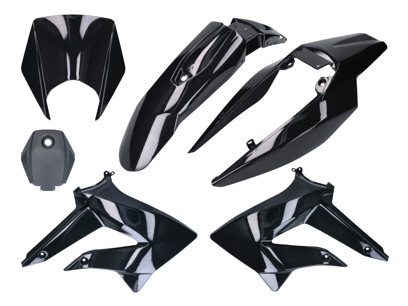 Verkleidung Kit komplett schwarz für Derbi Senda 2011-, Gilera RCR, SMT 2011- von 101_Octane