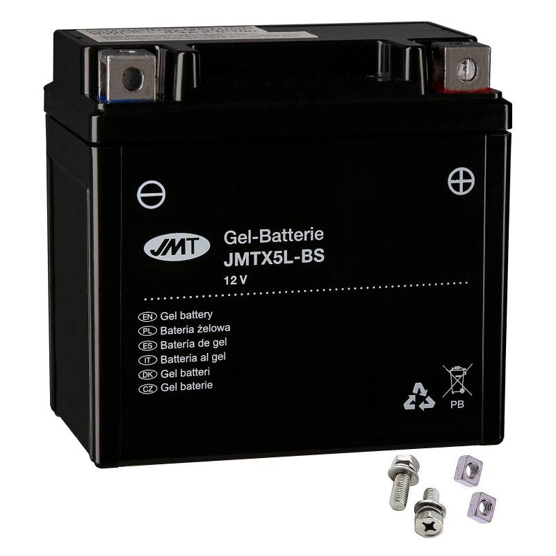 YTX5L-BS JMT Gel Batterie für Kisbee 50 4T Sportline Baujahr 2014-2017 von JMT