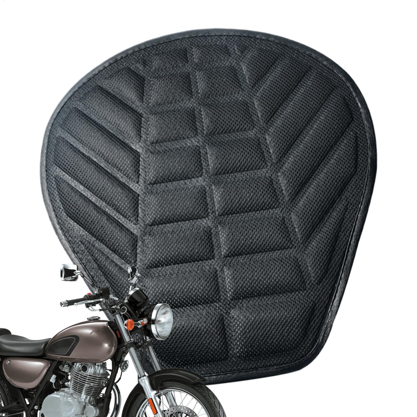 Motorcycle Seat Cushion, Non-Slip Shock-Absorbing Pad, Breathable Rider Seat Cover, Wear-Resistant Powersports Accessory, Comfortable Passenger Support, 14.57x13.78 Inches von Ungtyb