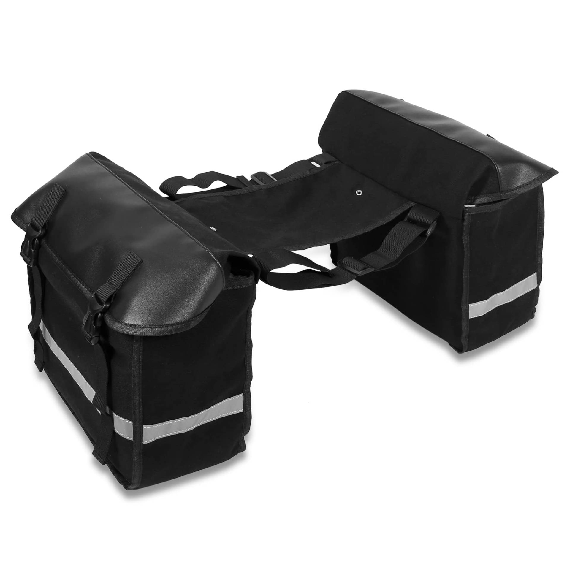 Unifizz 1 Paar Motorrad-Satteltaschen-Seiten-Werkzeugtaschen, Fahrradgepäcktasche, wasserdicht, Nylon, schwarz von Unifizz