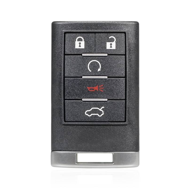 Unifizz OUC6000066 Ersatz-Schlüsselgehäuse für Auto-Fernbedienung, 5 Tasten, für Cadillac Escalade CTS DTS STS 2008–2010, ohne Klinge, kein Chip von Unifizz