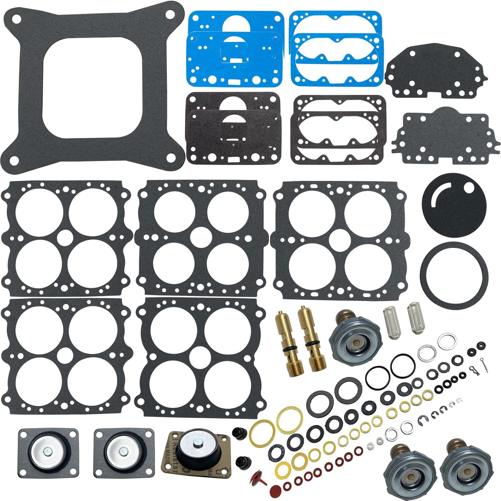 Unifizz Vergaser-Umbausatz für Holley Vergaser-Erneuerungs-Kits 37-485, kompatibel mit 4-Barrel, Benzin, Doppelpumpe, 4150 Modelle, passend für 600, 650, 700, 750, 800, 850 CFM von Unifizz