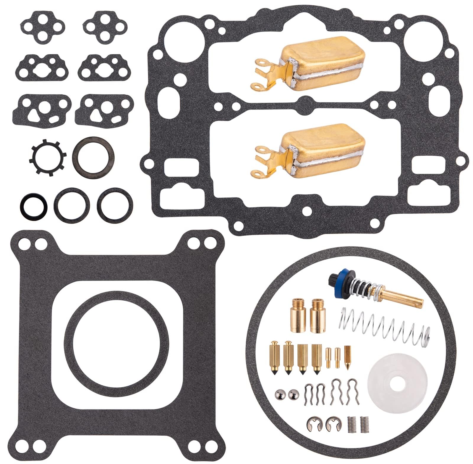 Unifizz Vergaser-Umbausatz kompatibel mit Edelbrock 1405, 1406, 1407, 1408, 1411, Carter AFB 4-Barrel 500-800 CFM, Weber Marine 809064, Carter 9000 Series von Unifizz