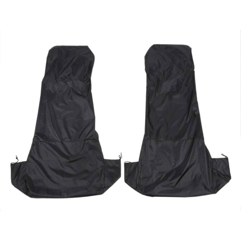 2 x Universal-Sitzbezug aus Nylon, wasserdicht, für Auto und Transporter, schwarz von Uniqal