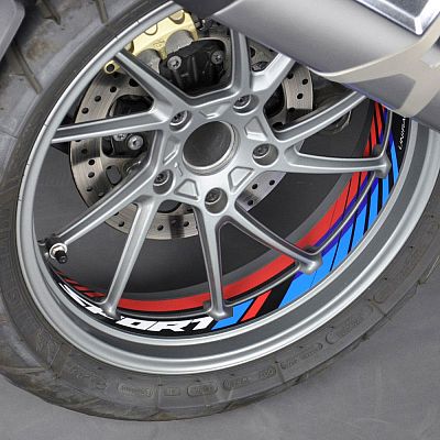 Uniracing BMW R 1200/1250 GS, Felgendekor-Set - Schwarz/Blau/Rot von Uniracing