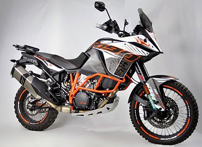 Uniracing KTM 1090 Adventure/R, Dekor-Set - Schwarz/Grau/Weiß/ORange von Uniracing