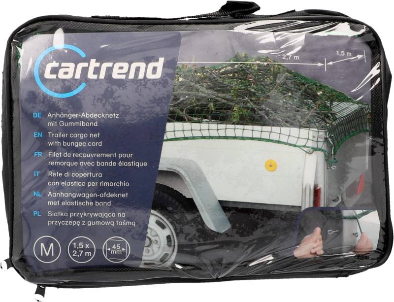 cartrend Anhängernetz 1,5x2,7m mit Gummiband von cartrend