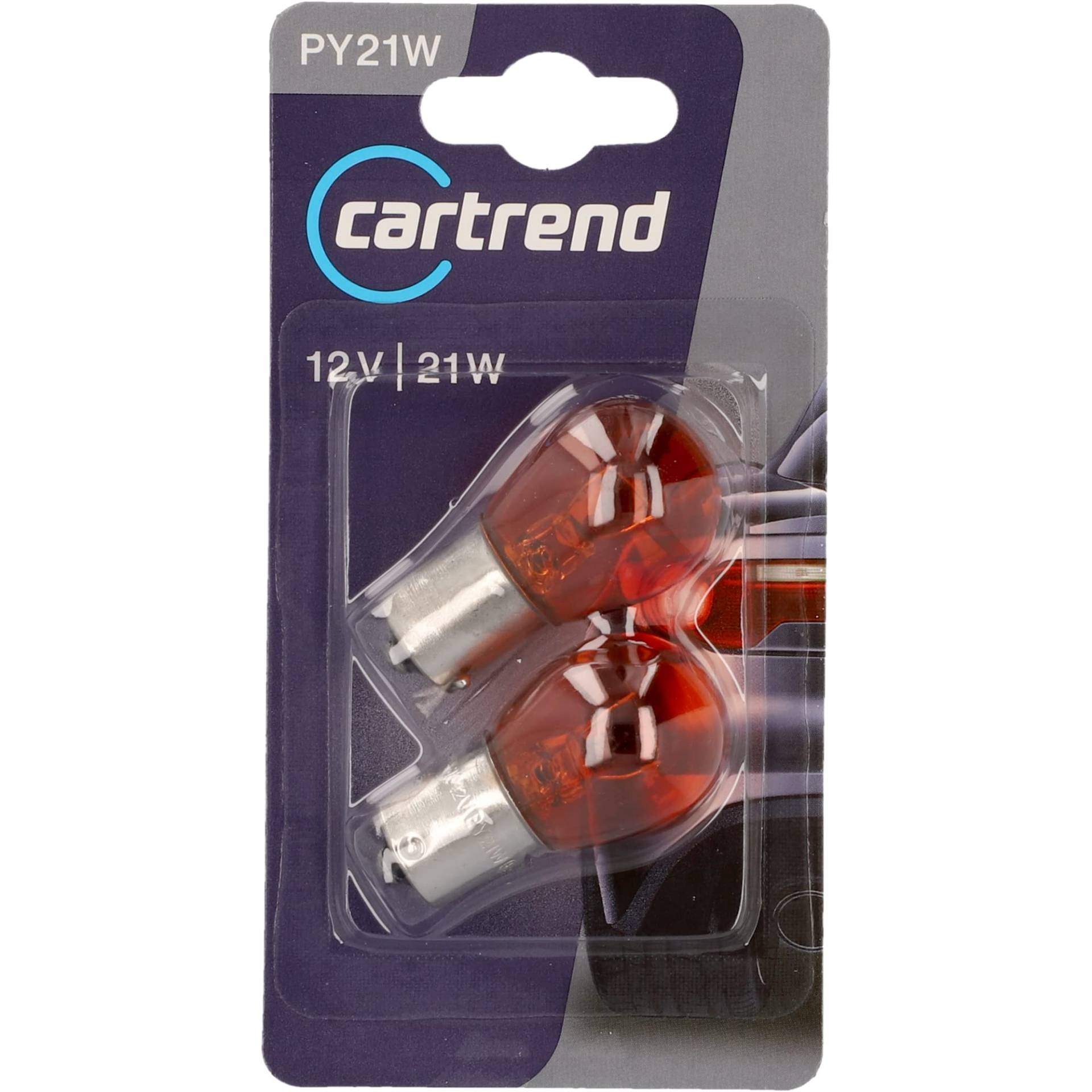 cartrend PY21W Kugellampe ge 2x, Orange von cartrend