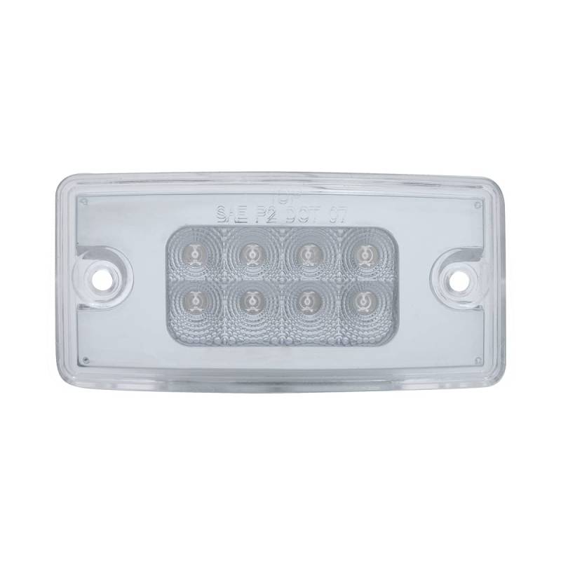 United Pacific - 39487 8 LED-Freightliner-Reflektor-Fahrerhaus-Licht, bernsteinfarbene LED/klare Linse, Chrom von United Pacific