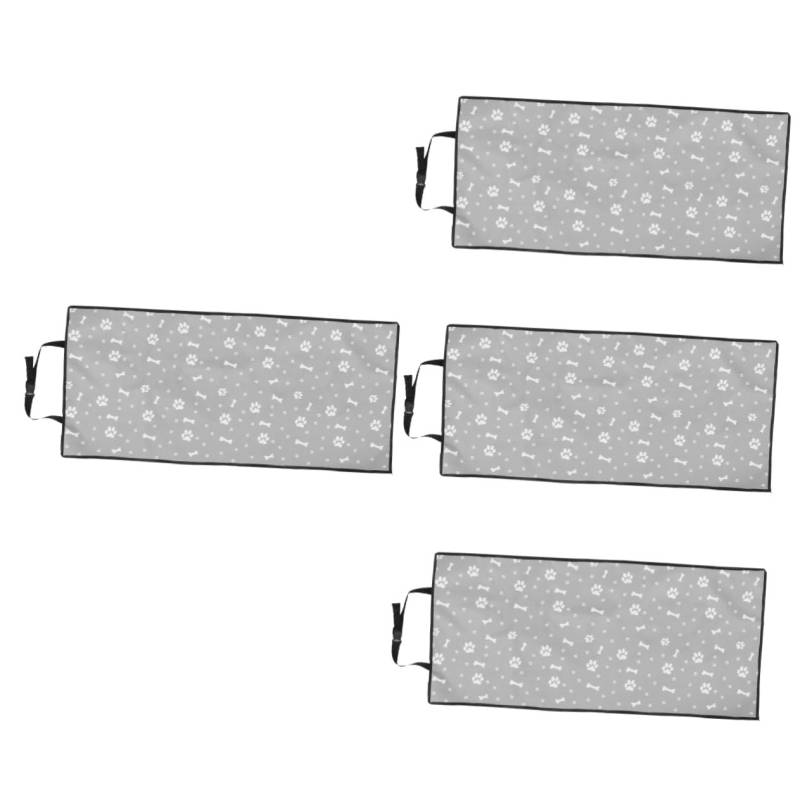 Unomor 4 Stück Automatte Für Haustiere Autositzüberzug Autositzbezug Für Haustiere Autositz-schutzhülle Kissen Für Haustiere Vordersitzpolster Für Haustiere Sitzschutz Für Auto Grey Tuch von Unomor