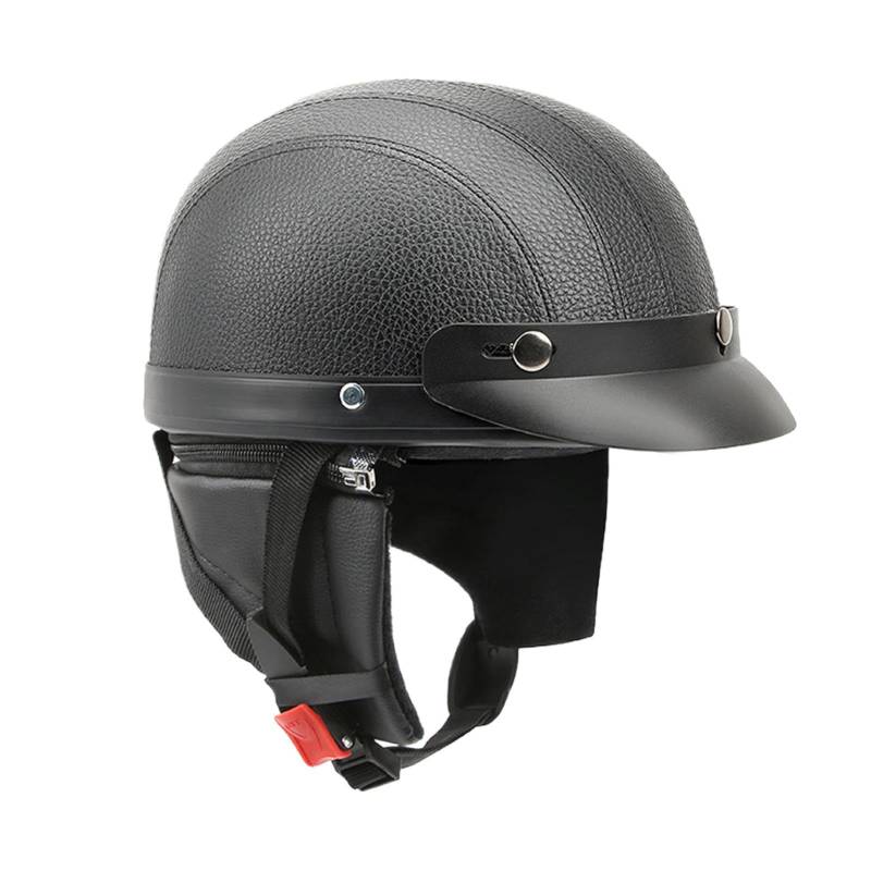 Half Face Helmets,Vintage Scooter Helmets | Retro Scooter Half Face Motorcycle Helmets | Stylish Helmets with Warm Earmuffs and Brim | Perfect for Safe Riding and Daily Commutes von Uonguon