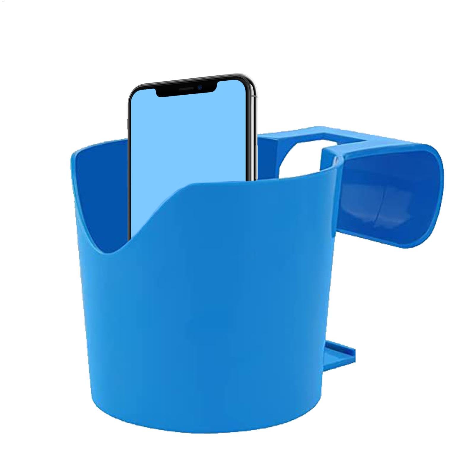 Pool Cup Holder, Beer Bottle Stand, No Drilling Mug Tray, Spill-Proof Design, Sturdy Construction, (1 Piece, Blue), Perfect for Pond Parties, Holding Cocktails and Beverages von Uonguon