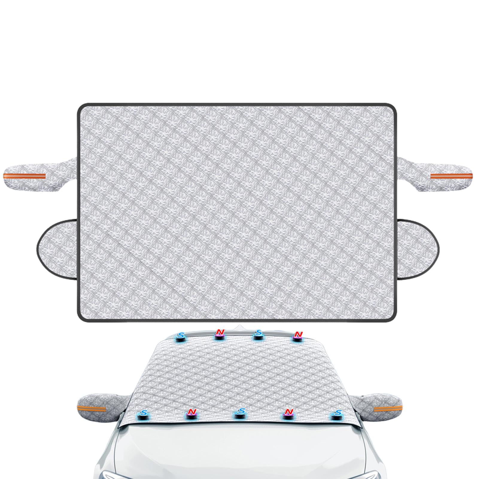 Windschutzscheibenabdeckung für Schnee, reflektierender Eisentfernungs-Sonnenschutz, Winter-Windschutzscheibenschutz, - und Schnee-Autoabdeckung, Fahrzeug-Schneeabdeckung, UV-Schutz, von Uonguon