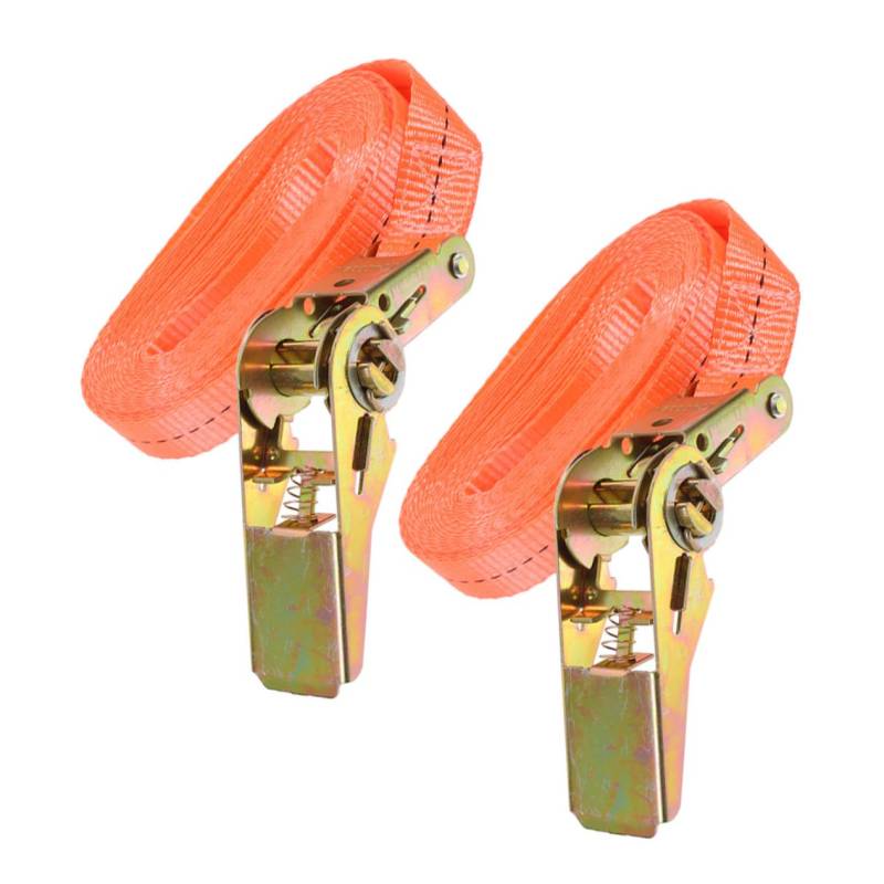 Uonlytech 2 STK Bündler Gepäckbindeband Wickler Cam-Lock-Schnallenriemen Gürtel einziehbare Spanngurte gurtstopper gurtschoner zurrbänder Spanngurte mit Ratsche Ratschengurt Polyester Orange von Uonlytech