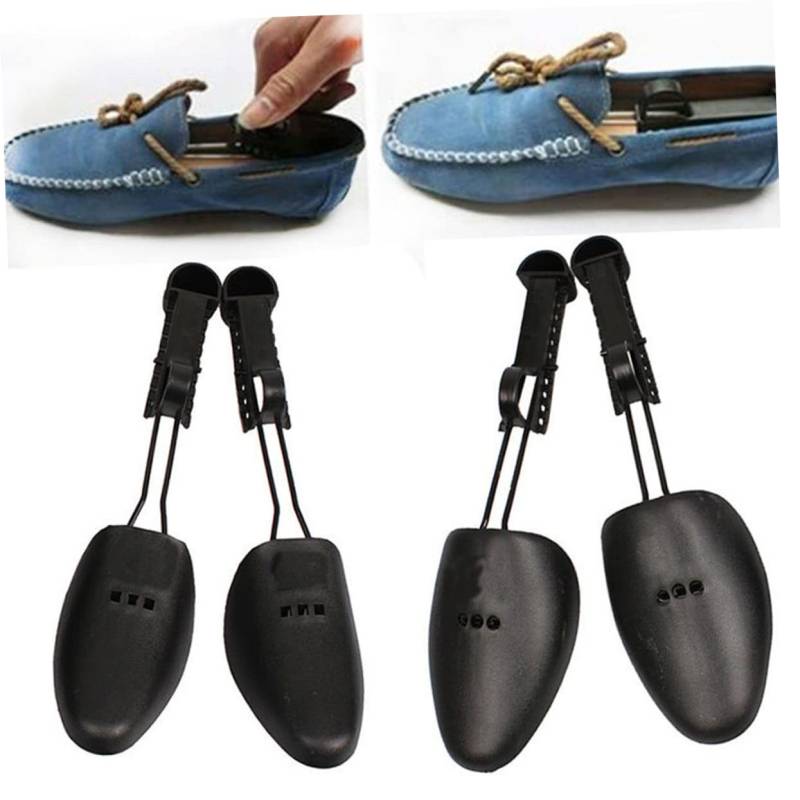 Uonlytech 4 Paar Schuhverlängerung Schuhstapler Erfrischer Schuhformhalter Langlebiger Schuhspanner Kleiderablage Schuh-Expander Verstellbarer Schuhverlängerer Schuh Dehnen Einstellbar Black von Uonlytech