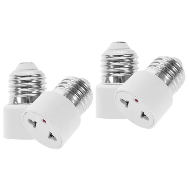 Uonlytech 4 Stück e27 konverter Steckdosenkonverter e27 glühbirne Steckdosen-Splitter mit Zinken umwandeln Lampenhalter Lampenadapter e27 Polarisiert Stecker Produkt Die Glühbirne b22 Kupfer von Uonlytech