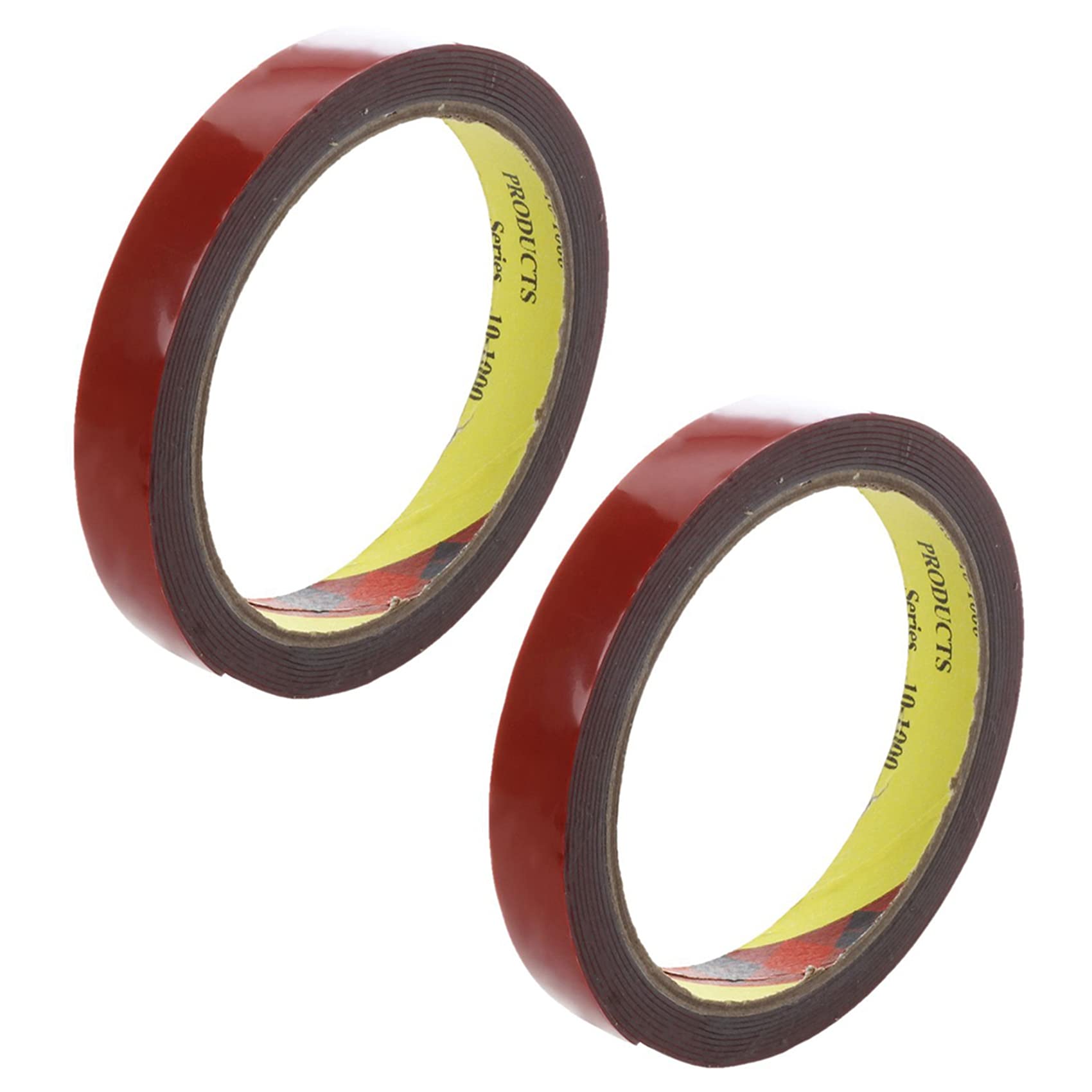 Uooduby 2X Dauerhafte Doppelseitige Super Klebrige Schaum-Bandrolle Für Fahrzeug-Auto, Rotes 15Mm X von Uooduby