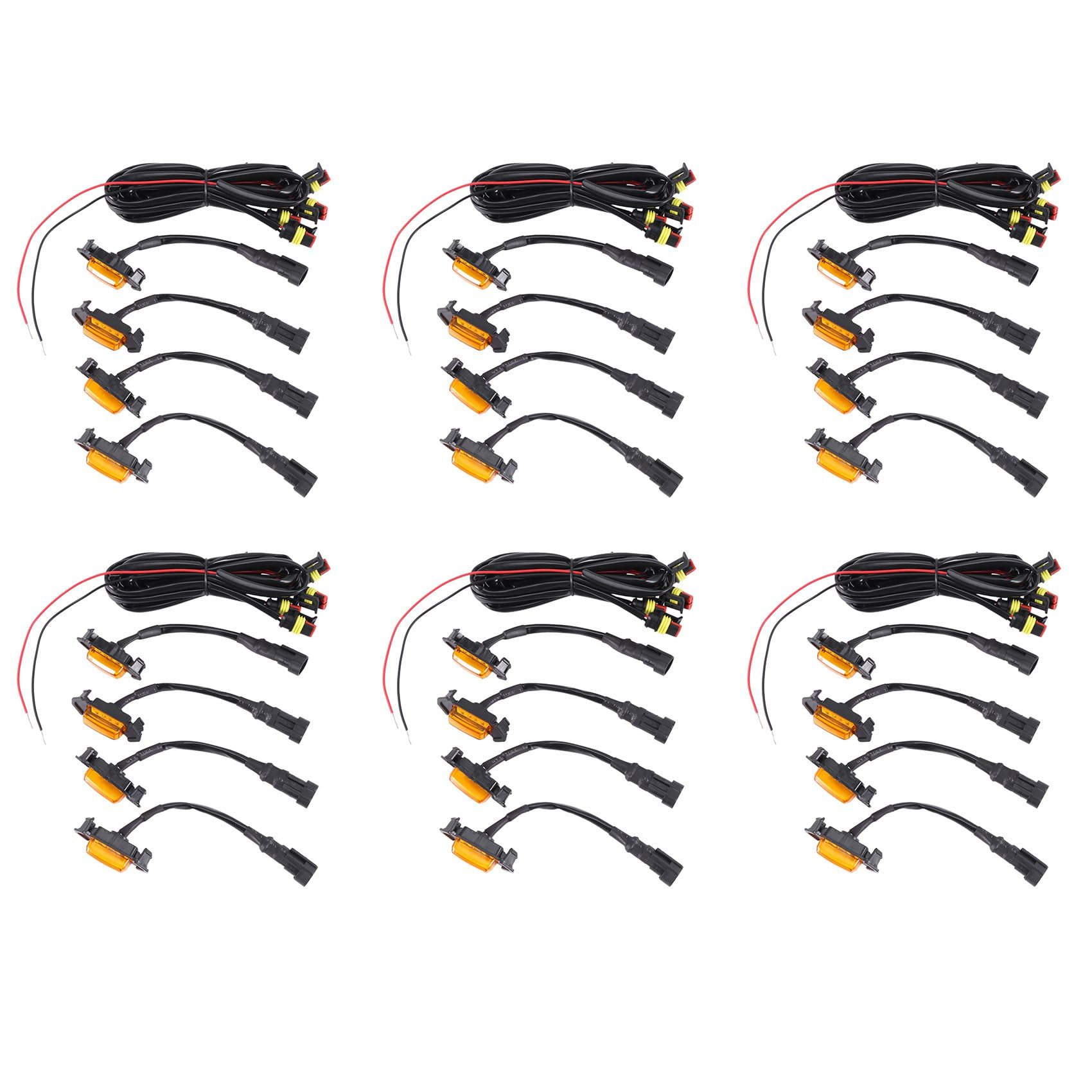 Uooduby Satz Von 24 Kühlergrill Amber Led Lights Kit für Grill 2016-2018 von Uooduby