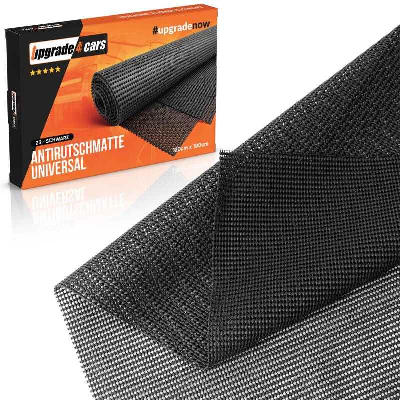 Upgrade4cars Antirutschmatte Universal 120 x 180 cm Zuschneidbar für Auto, Kofferraum, Teppich, Küche, Schublade usw. | Allzweck Weichschaummatte | Rutschmatte Unterlage Pad in Schwarz von Upgrade4cars