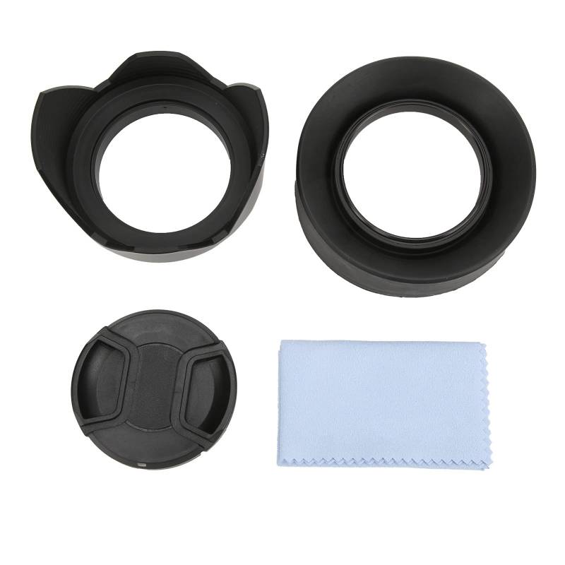 Uplory Linsen Hood Set, 4 -IN -1, Gummi -Objektivhaube Lotus Hood Lens Cap und Reinigung, geeignet für Nacht- und Lichtfotografie, für Fotografie -Enthusiasten (72mm) von Uplory