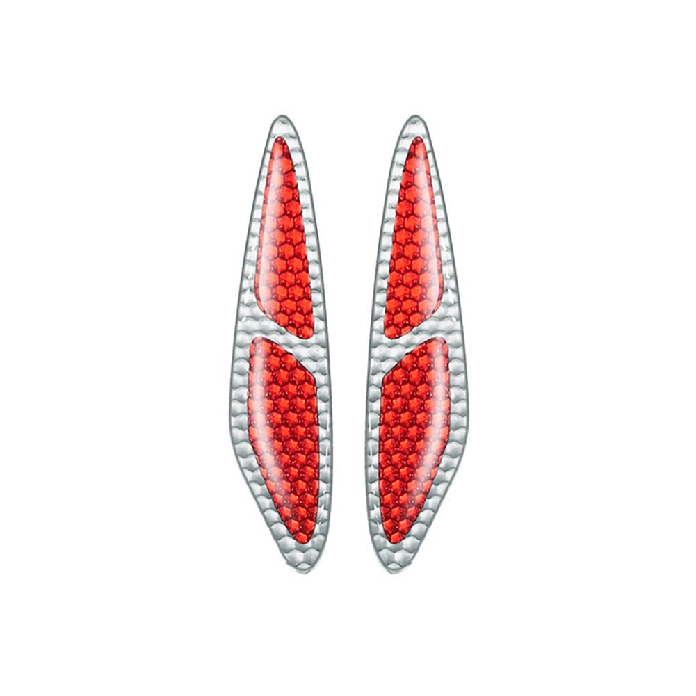 2 Stück Auto Stoßstangen Schutz Streifen,Reflektierende Autoaufkleber Auto Sicherheitsband Warnklebeband Spiegelstreifen Außenspiegel Rückspiegel Aufkleber Auto Tür Kantenschutz Trim Streifen,Rot von Uposao