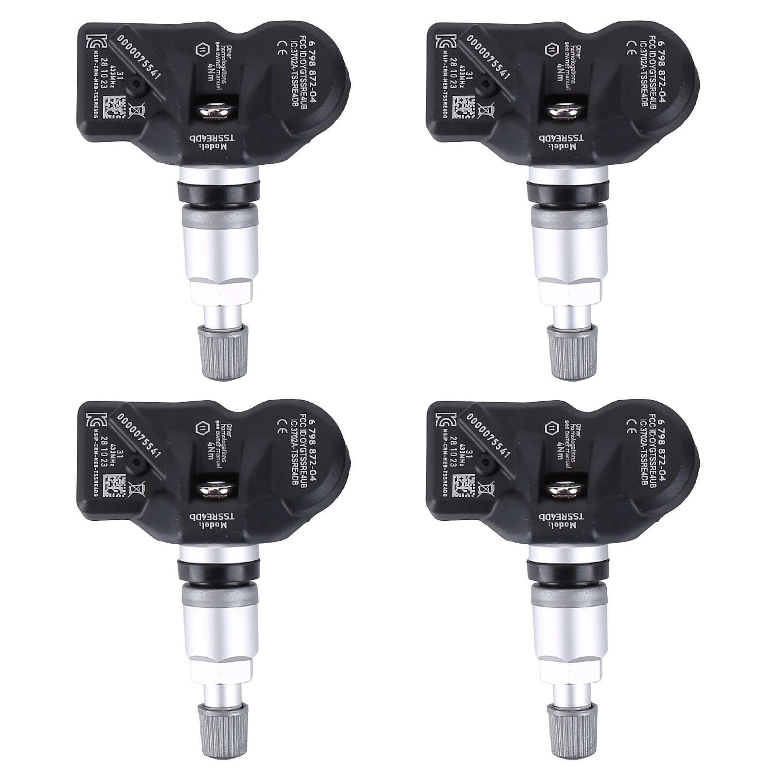 4x Reifendrucksensor TPMS 36106798872 Kompatibel für F06 F07 F10 F11 F12 F13 X1 X3 X4 von Uposao