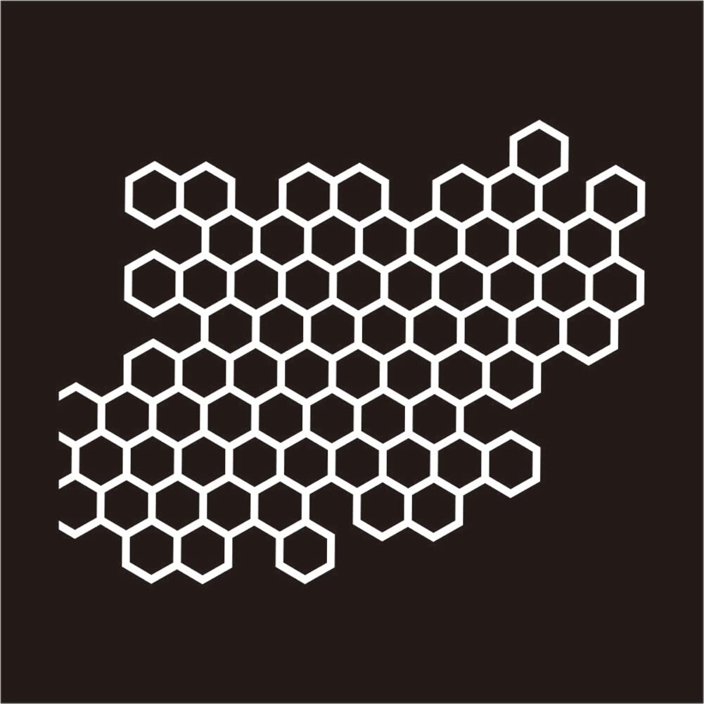 5 stück Hexagon Pixel Cyber Camouflage Auto Aufkleber, Auto Seitenkarosserie Aufkleber Grafiken Aufkleber DIY Auto Karosserie Aufkleber Selbstklebende Universal Vinyl wasserdichte PVC Auto Aufkleber von Uposao