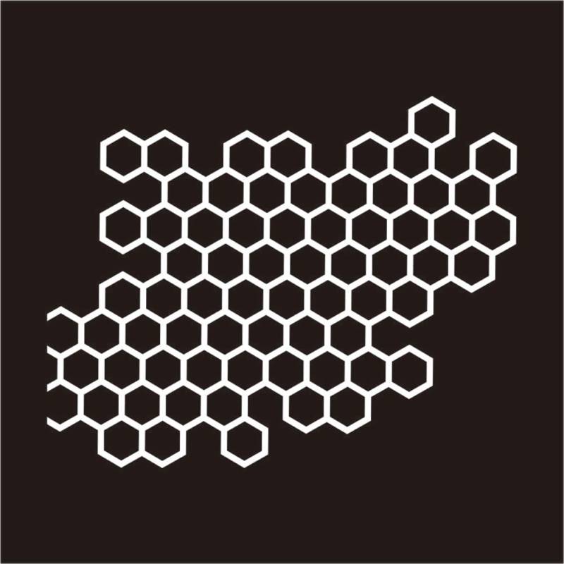 5 stück Hexagon Pixel Cyber Camouflage Auto Aufkleber, Auto Seitenkarosserie Aufkleber Grafiken Aufkleber DIY Auto Karosserie Aufkleber Selbstklebende Universal Vinyl wasserdichte PVC Auto Aufkleber von Uposao