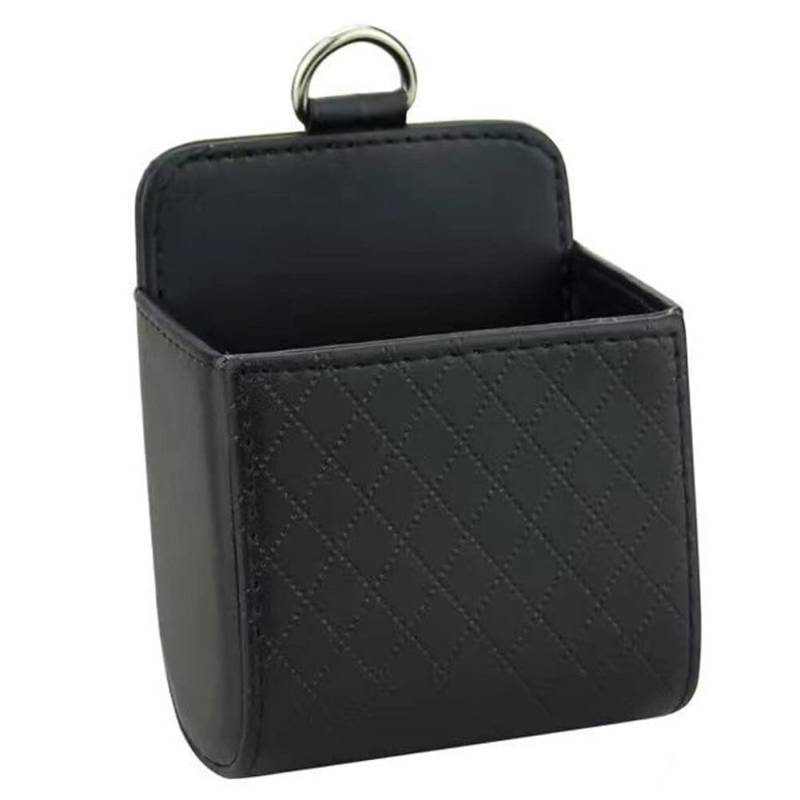 Auto Air Vent Outlet Organizer Box,Leder Auto Lüftung Tasche mit Haken Auto Lüftungsschlitz Aufbewahrungstasche Halterung Aufbewahrungsbox Auto Interieur Organizer für Schlüssel Münzen Handys,Brillen von Uposao