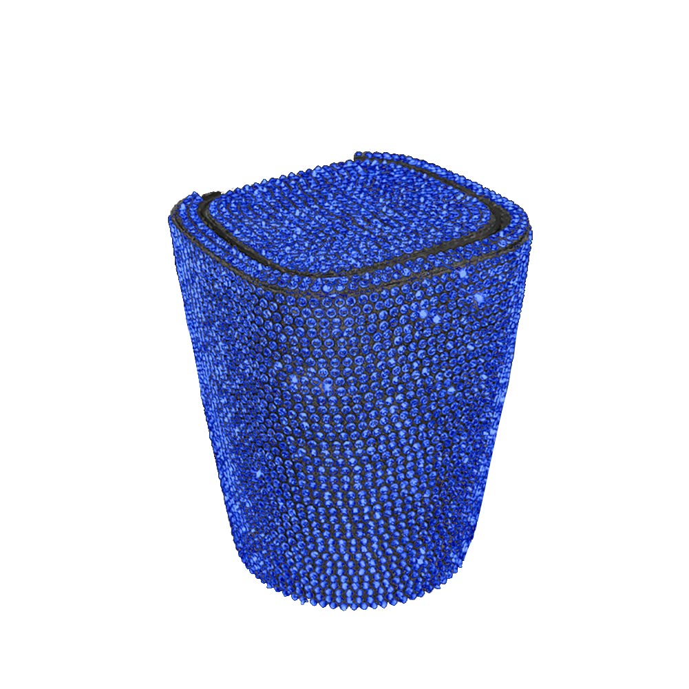 Bling Strass Aschenbecher mit Deckel, Moderne Glitzer Zigarettenaschenbecher mit LED Licht Tragbarer Rauchloser Tischaschenbecher Asche Halter Windaschenbecher für Draußen Auto Home Office,Blau von Uposao