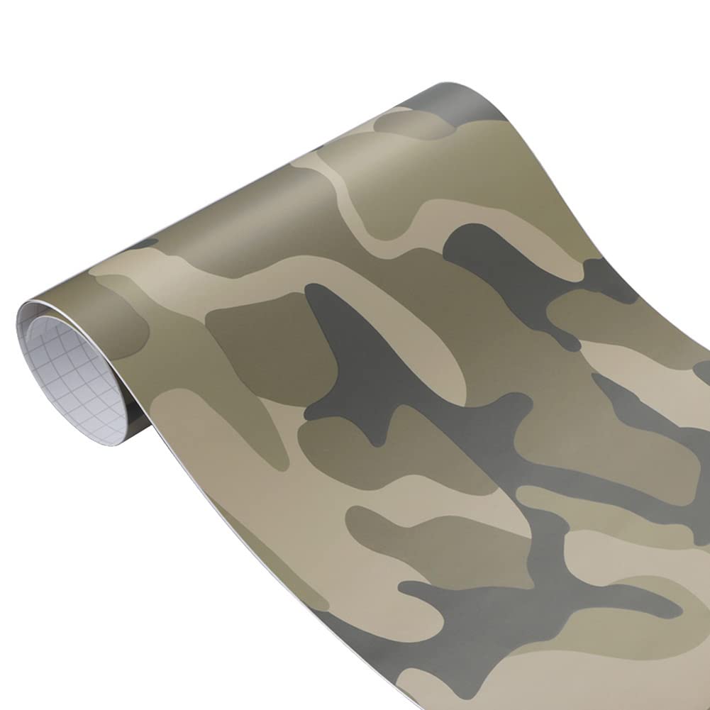 Uposao Camouflage Auto Folie,30cmx100cm Auto Vinylfolie Selbstklebende Tarnung Fahrzeug Lackschutzfolie Wasserdichter Auto Schutz Folie Autoaufkleber für Auto SUV LKW Bike Motorrad Boot Laptop von Uposao