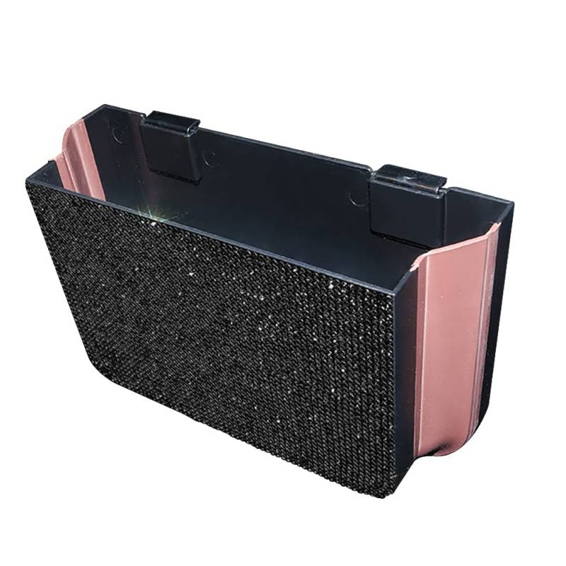 Glitzer Strass Autositz Organizer,Bling Auto Rücksitz Kopfstütze Tasche Wasserdicht Wasserdichter Automülleimer, Auto Aufbewahrungstasche zum Aufhängen für Handys Schlüssel Stifte Karten,Schwarz von Uposao