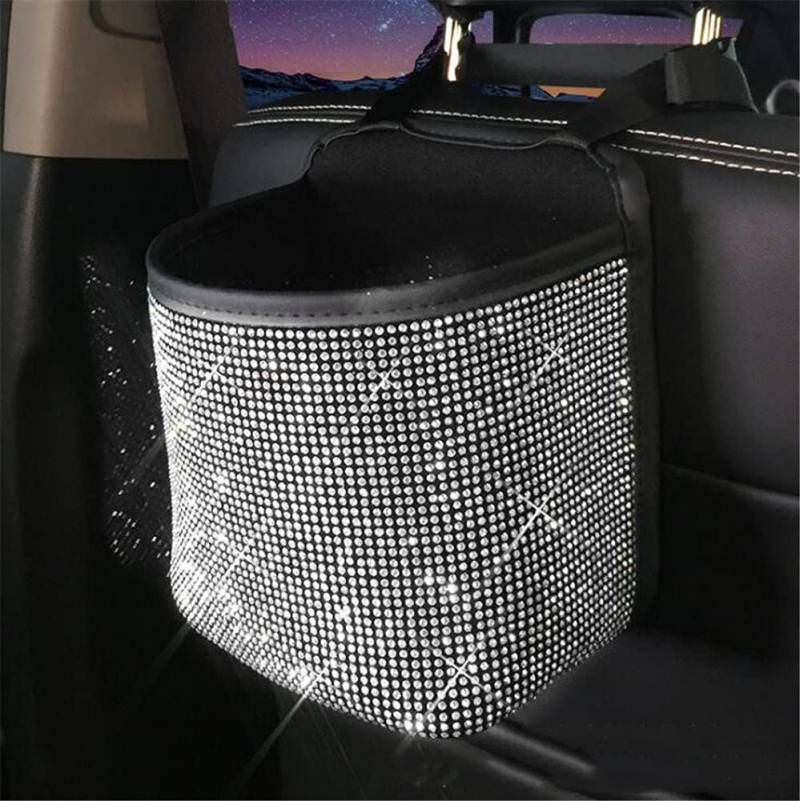 Handtaschenhalter Auto Glitzer,Bling Bling Auto Rücksitz Kopfstütze Tasche Organizer Autositz Aufbewahrungstasche Langlebige hängende Tasche mit großer Kapazität Aufbewahrungshalter für PKW LKWs SUV von Uposao