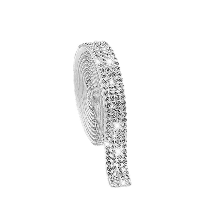 Selbstklebende Glitzer Strass Diamant Band,Kristall Strass Diamantband Edelstein Glitzersteine Bling Aufkleber Bling Band für Kunsthandwerk DIY Party Dekoration für Hochzeit Geburtstag Dekoration von Uposao