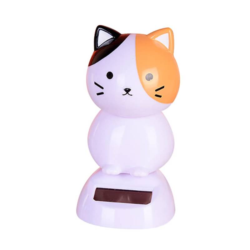 Solar Tanzen Spielzeug Figur, Solarbetrieben Tanzende Solarfigur Auto Armaturenbrett Ornamente Puppe Dekofigur Niedlich Katze Auto Armaturenbrett Dekoration Kinderspielzeug Geschenke für Autos, Büro von Uposao