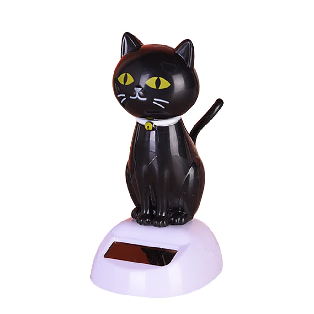 Solar Tanzen Spielzeug Figur, Solarbetrieben Tanzende Solarfigur Auto Armaturenbrett Ornamente Puppe Dekofigur Niedlich Katze Auto Armaturenbrett Dekoration Kinderspielzeug Geschenke für Autos, Büro von Uposao