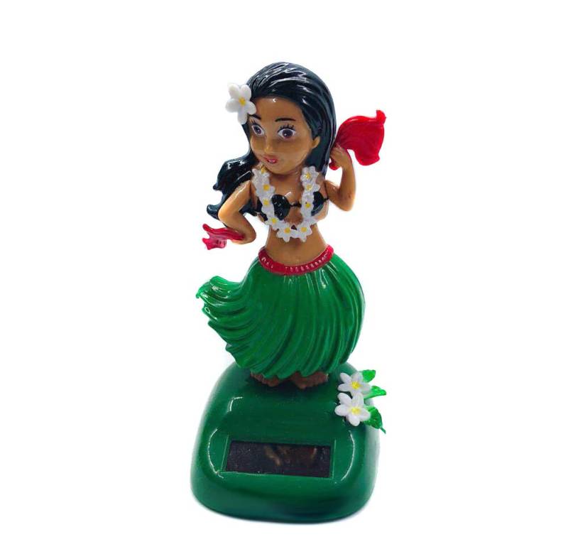 Tanzende Solarfigur Hula Girl,Solar Wackel Figur,Hawaii Mädchen Figur Auto-Armaturenbrett Ornamente Puppe Auto Schwingenden Kopfschütteln Spielzeug Dekor Für Die Fensterbank, Auto, Büro, Schreibtisch von Uposao