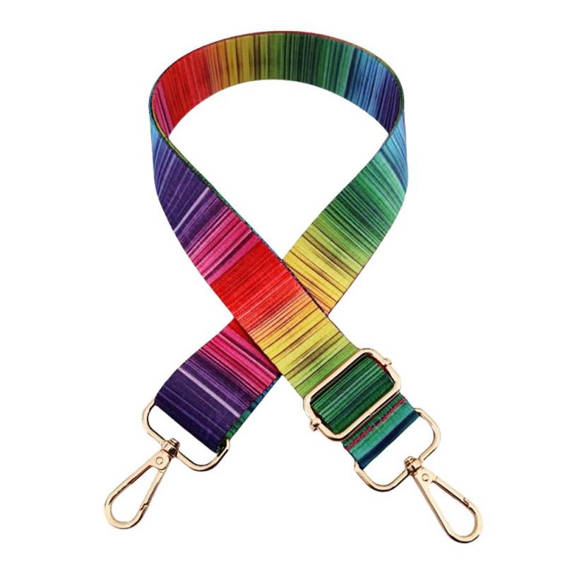 Taschengurt 3,8 cm Schulterriemen Regenbogen Verstellbarer Breiter Schultergurt Längenverstellbarer Schultergurt Tragegurt Umhängegurt Taschenriemen für Damen und Herren 72–130 cm von Uposao