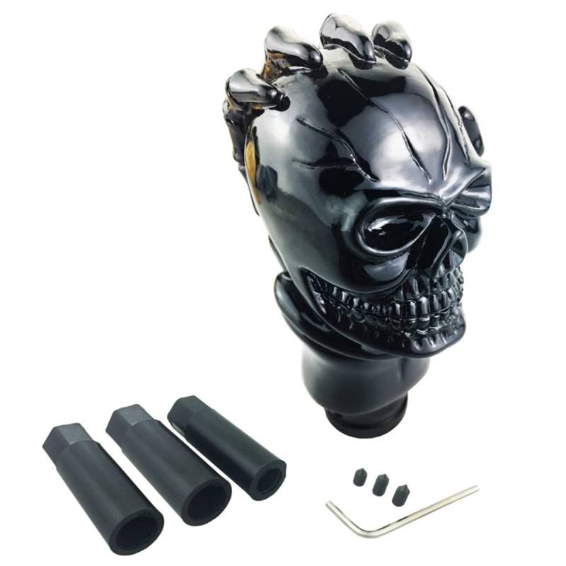 Universal Manuell Auto Schaltknauf Skeleton Skull Schädel Schaltknüppel Totenkopf Auto Schaltknauf Schaltkopf Gear Shifter Knob Schalthebelknauf für Die meisten Fahrzeuge mit Schaltgetriebe von Uposao