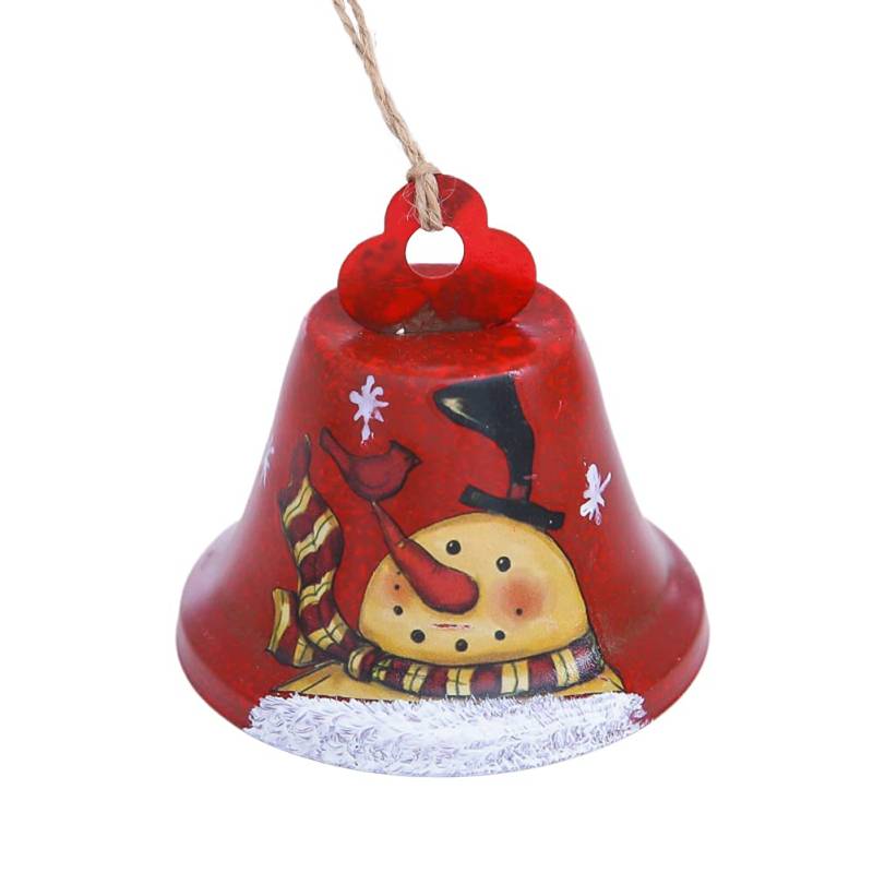 Weihnachten Handglocke, Bunte Kleine Weihnachtsbaum Anhänger Rot Schellen Glocke Mini Deko Glocke für Wind Glockenspiel Weihnachtsbaum Anhänger Weihnachtsbaum Deko Christbaumschmuck von Uposao