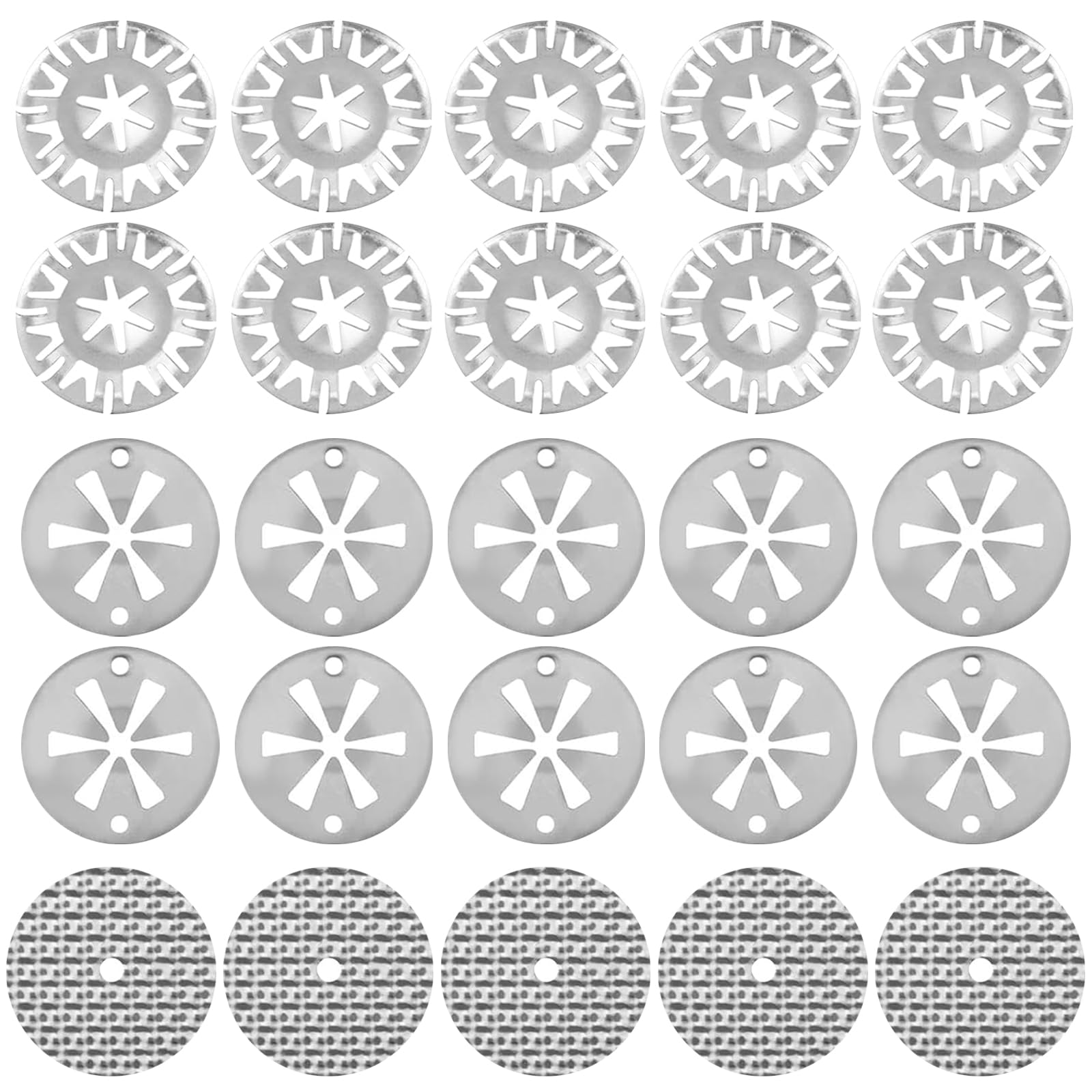 UptVin 25 Stück Hitzeschutzblech Reparatursatz, Hitzeschutzplatte Reparatursatz für Auto 30mm Klemmscheiben Hitzeschutzblech, 52mm Reparaturbleche für die Meisten Autos von UptVin