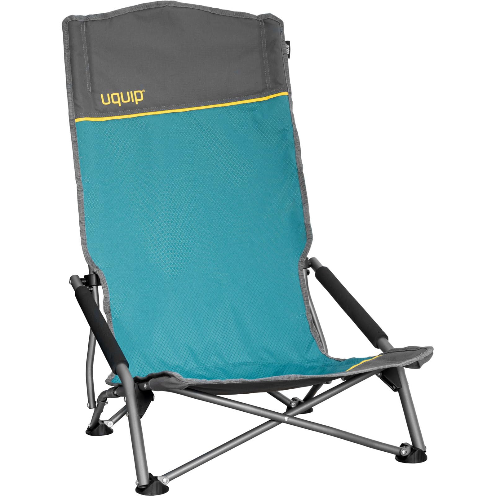 Uquip Strandstuhl Sandy XL Campingstuhl Faltstuhl Klappstuhl Stahl Faltbar 120kg Blue/grey von Uquip