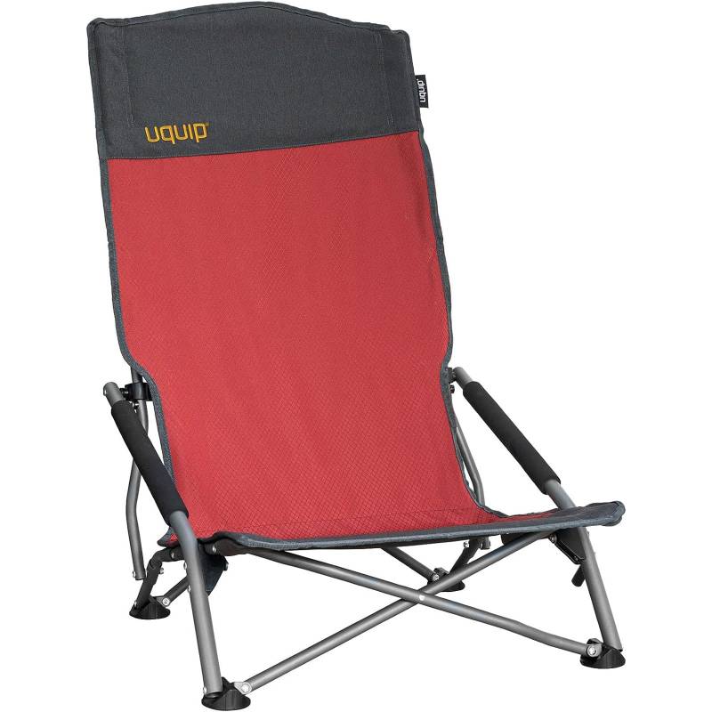 Uquip Strandstuhl Sandy XL Campingstuhl Faltstuhl Klappstuhl Stahl Faltbar 120kg red von Uquip