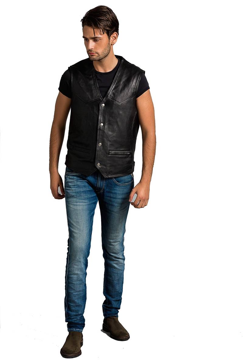 Billy Waistcoat, Schwarz, Size M von Urban Leather