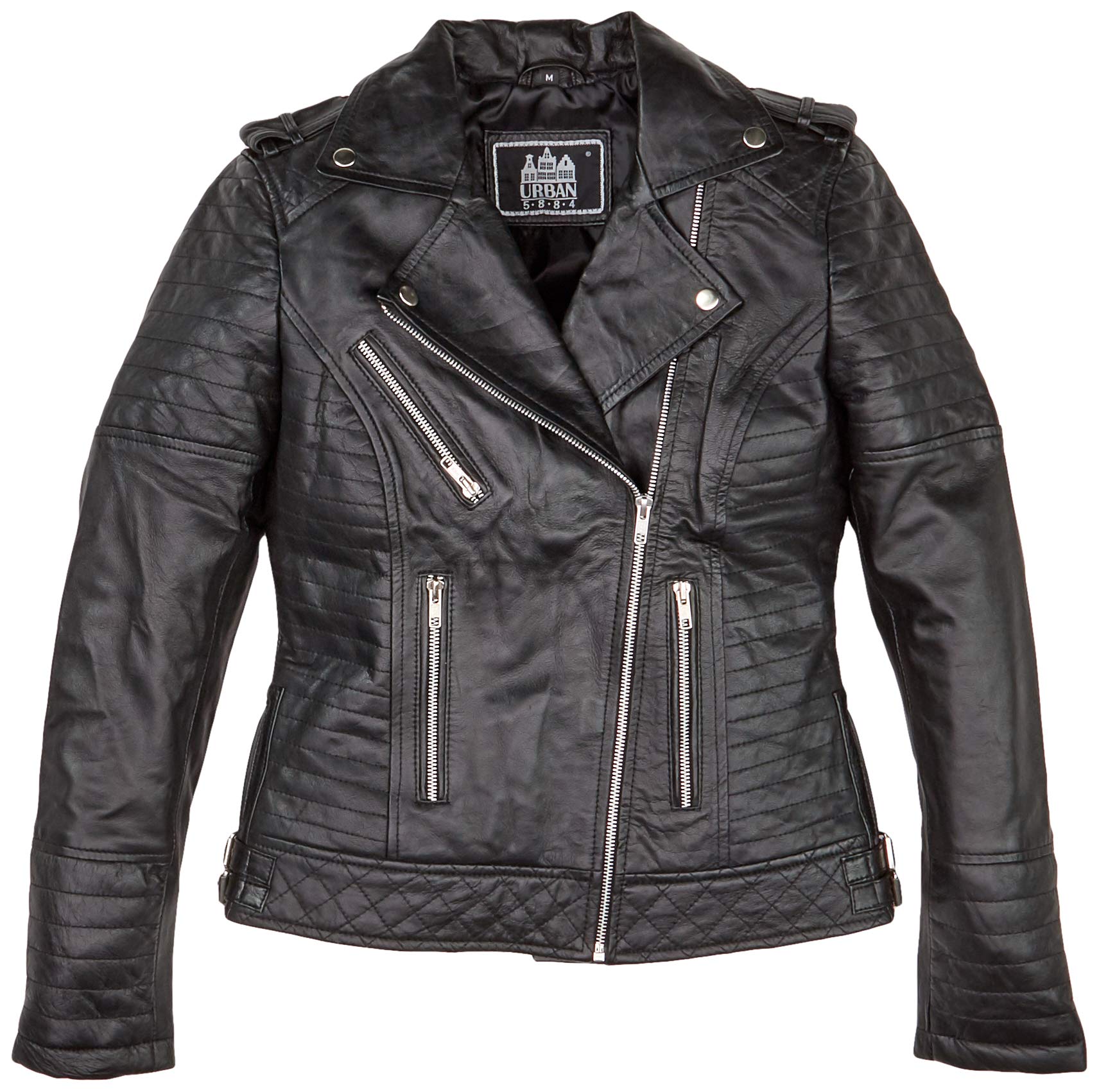 Urban Leather Fashion Damen Lederjacke -Michelle, Schwarz, 46 (3XL) von Urban Leather