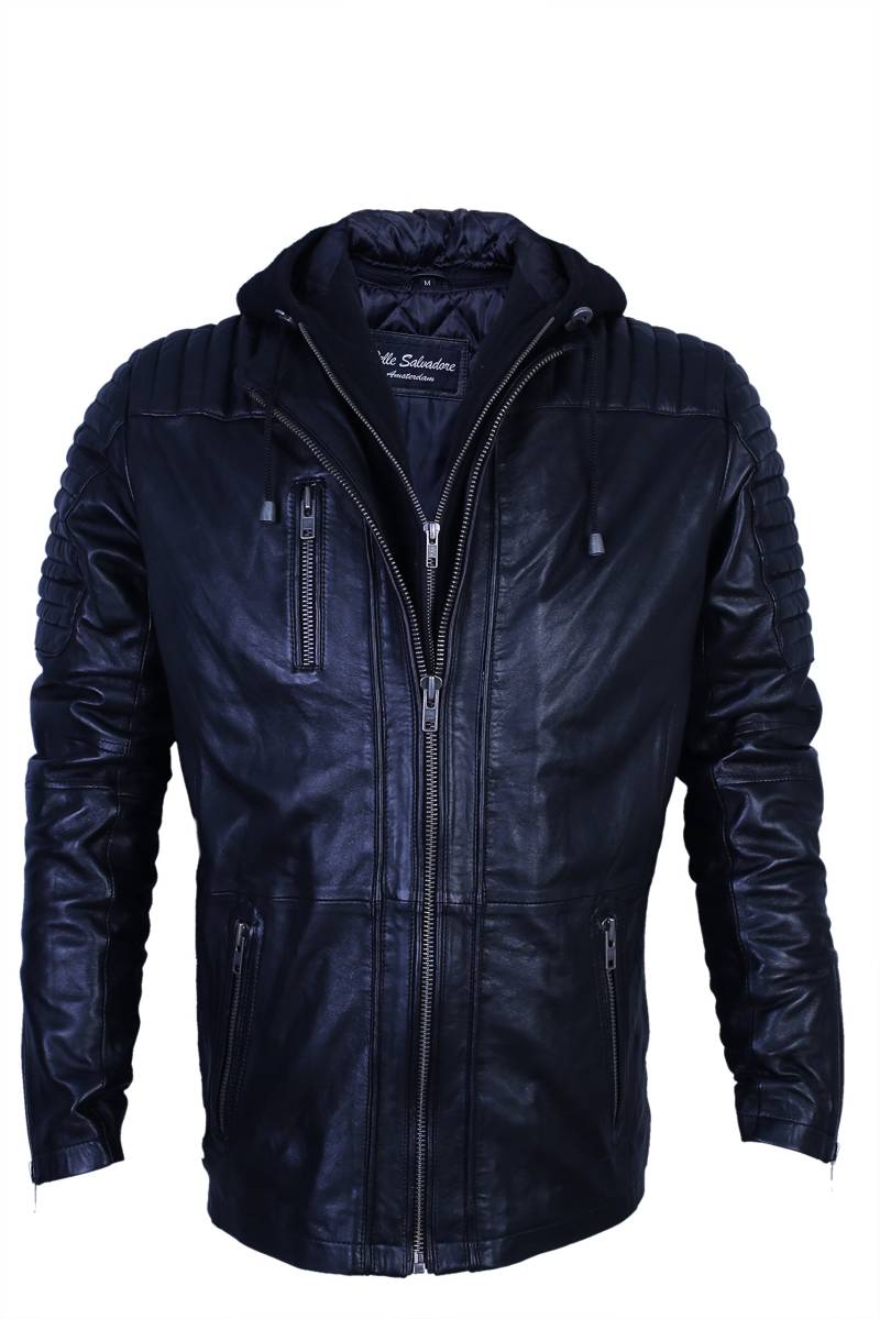 Urban Leather UR-45 Original Herren Biker Jacke B539, Grau, Große : 2XL von Urban Leather