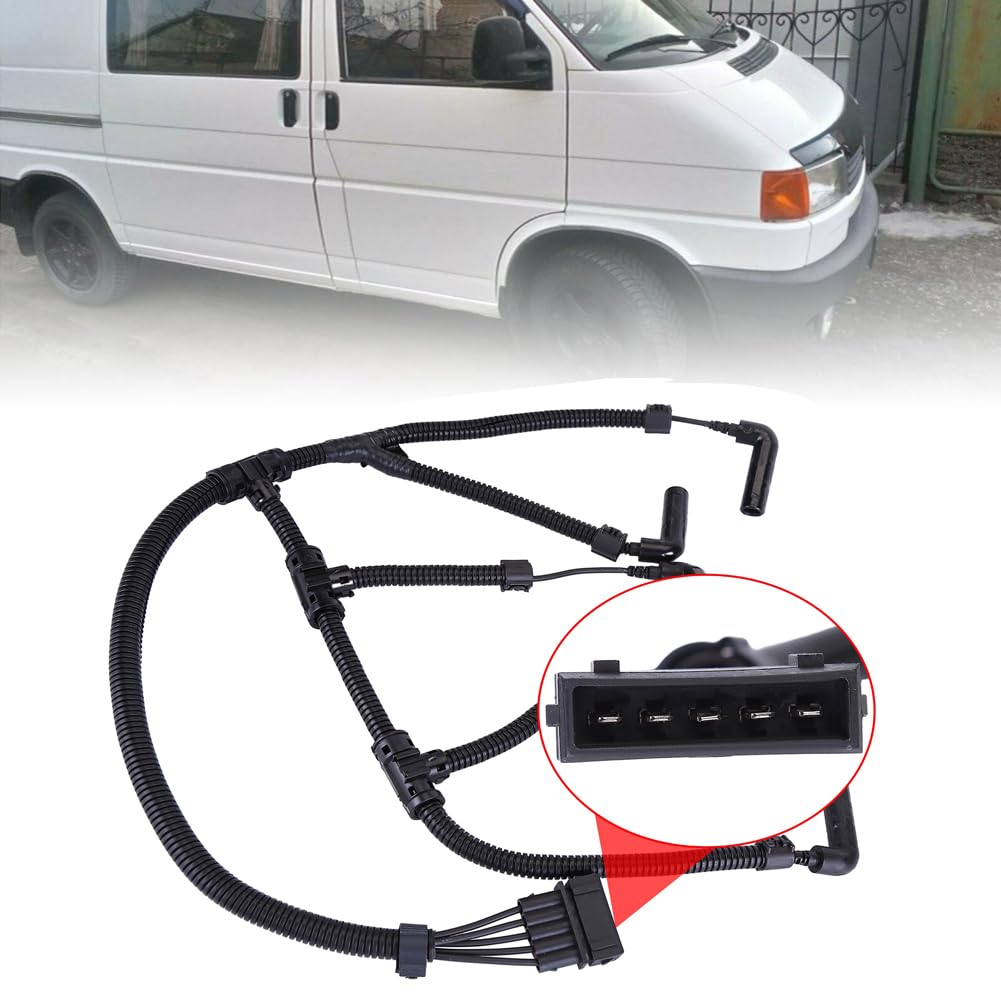 Glühkerzenverbinder Glühkerzen Kabelbaum Glühkerze Stecker Kompatibel für VW Transporter 4 2.5 TDI 1995-2004 074972095B 2515 Zylinder Diesel TDI Motor von Urhause