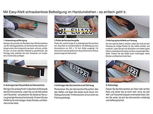 Utsch Easy-Klett Befestigungs-Set für KFZ-Kennzeichen von Utsch