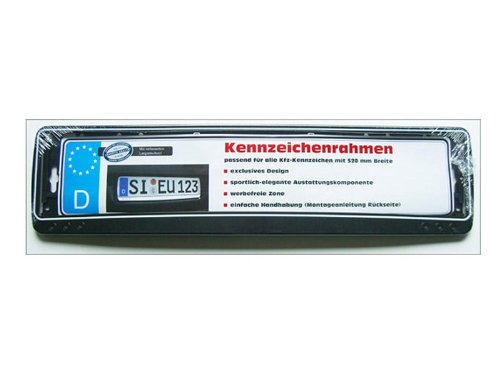 Utsch 199673 Kennzeichenträger 520 mm Black-White von Utsch